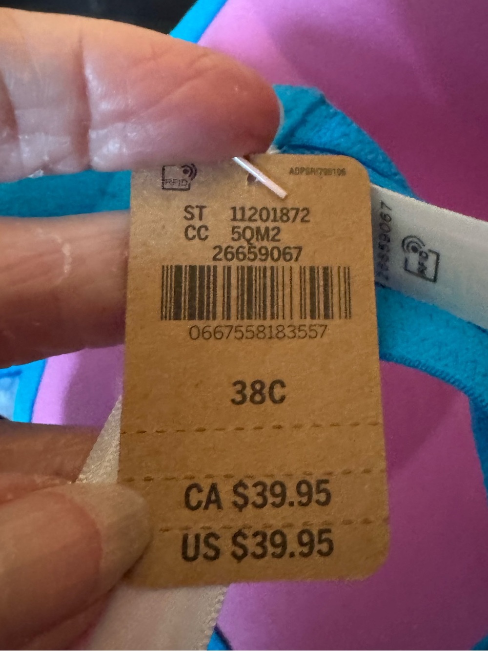PINK Victoria's Secret Teal Lace-Print Push-Up Bra - Picture 3 of 7